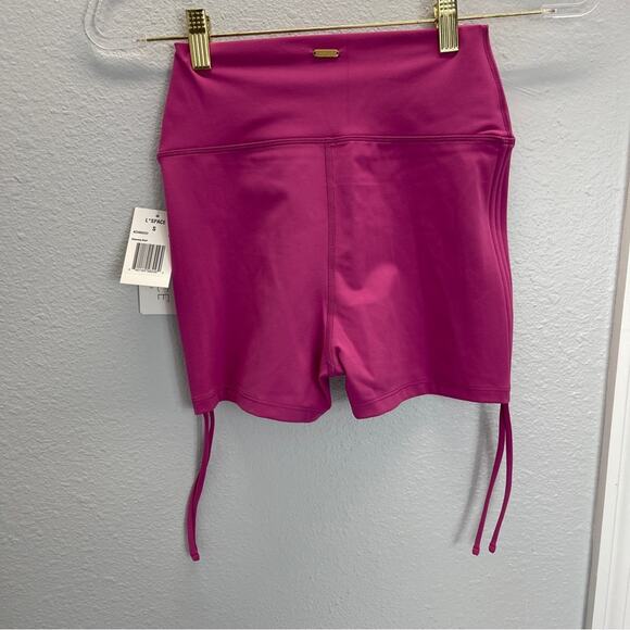 L*Space Active Shorts Side Tie Channing Short Bae Berry - Picture 8 of 9